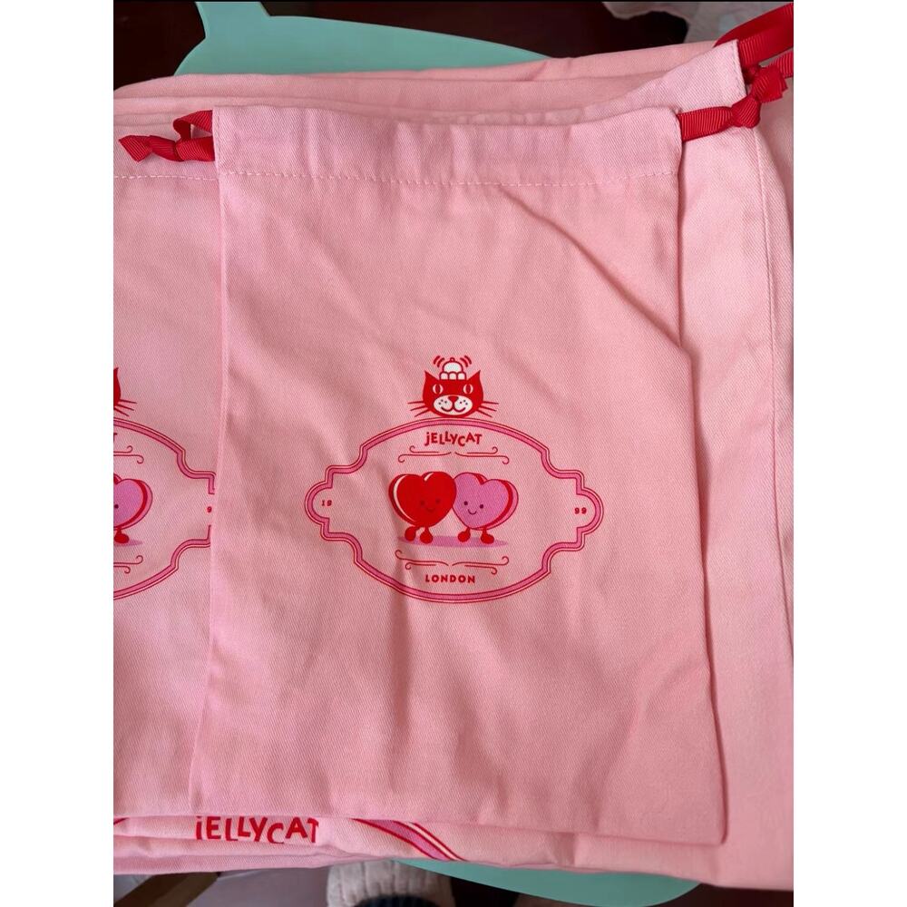 NEW jellycat official 2026 Valentine’s Day dust bag medium size 15.5×11inch